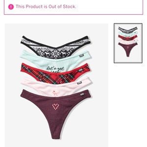 VS Holiday Bundle Cotton Rib Thongs